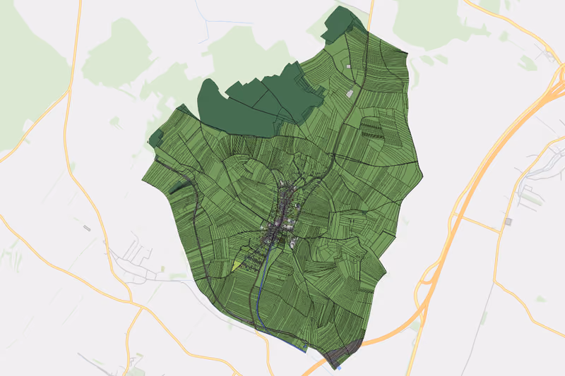 Kartenvorschau des Bodenverbrauchs der KG Höbersbrunn