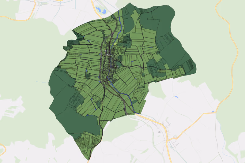 Kartenvorschau des Bodenverbrauchs der KG Hörersdorf