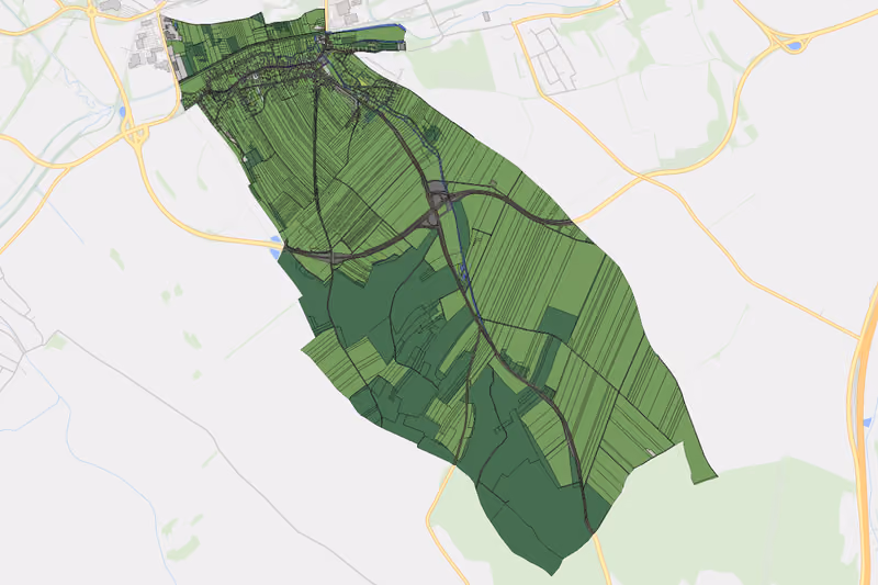 Kartenvorschau des Bodenverbrauchs der KG Lanzendorf