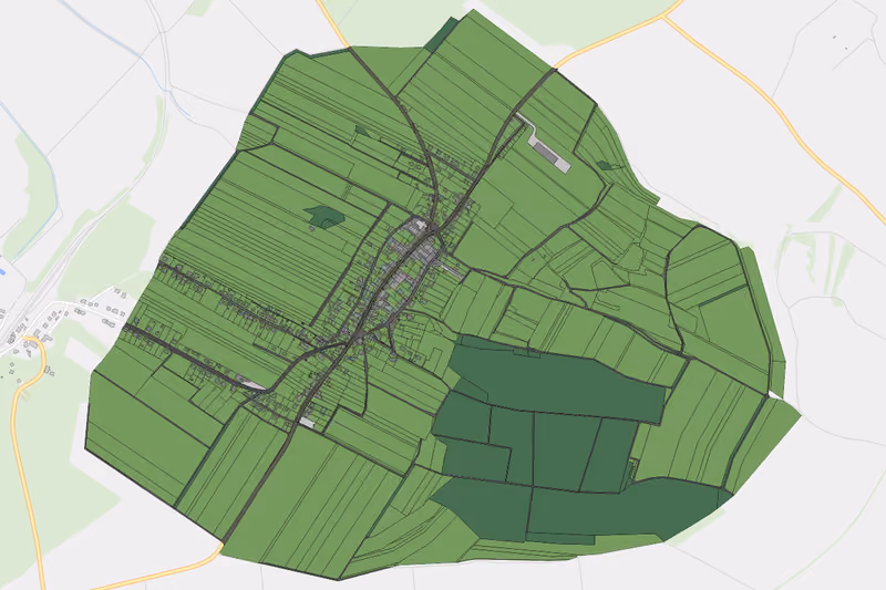 Kartenvorschau des Bodenverbrauchs der KG Neubau