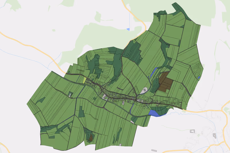 Kartenvorschau des Bodenverbrauchs der KG Olgersdorf