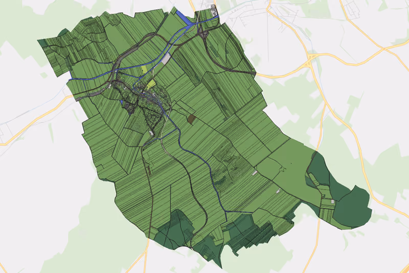 Kartenvorschau des Bodenverbrauchs der KG Paasdorf