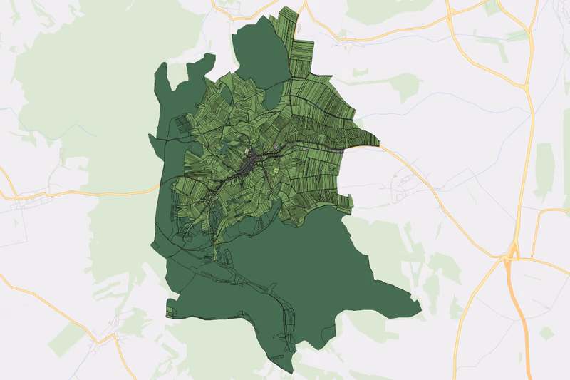 Kartenvorschau des Bodenverbrauchs der KG Falkenstein