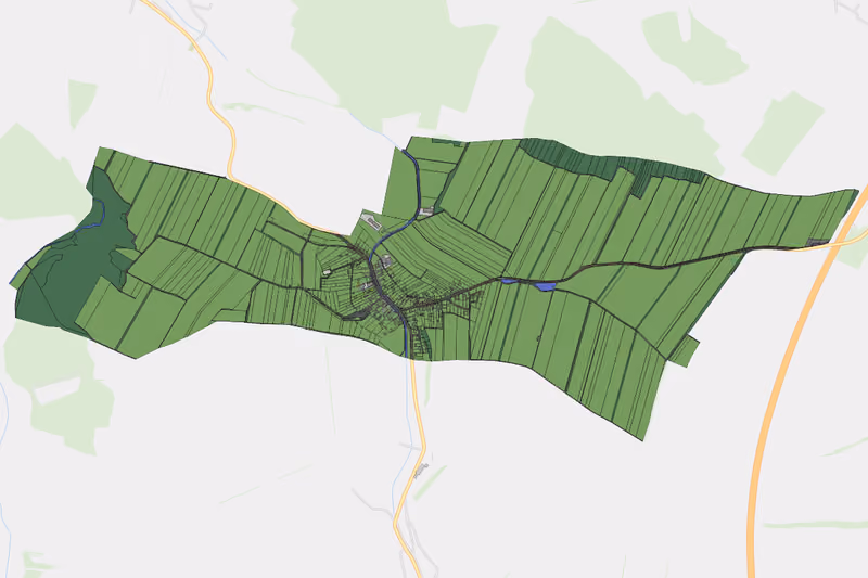Kartenvorschau des Bodenverbrauchs der KG Bogenneusiedl