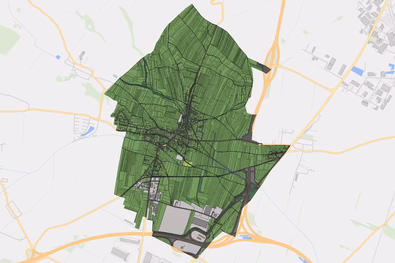 Kartenvorschau des Bodenverbrauchs der KG Großebersdorf