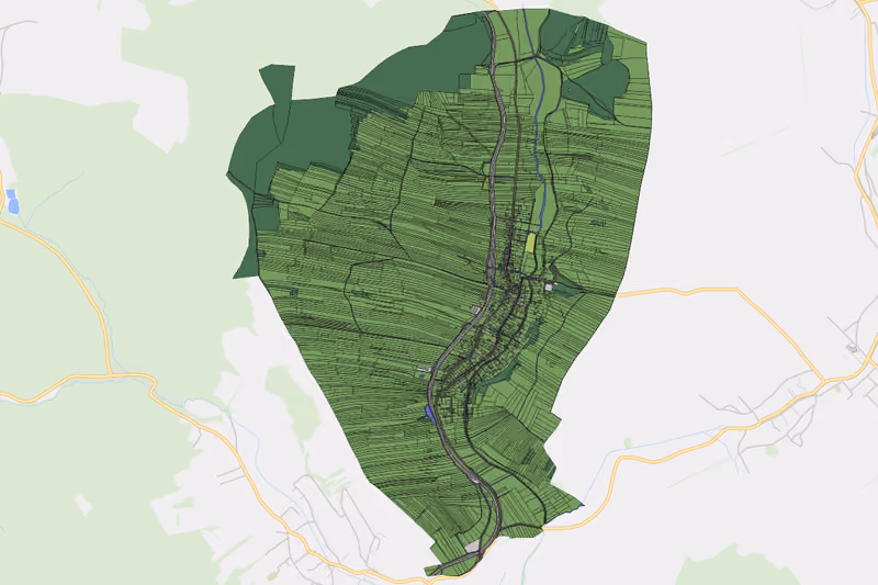 Kartenvorschau des Bodenverbrauchs der KG Hautzendorf