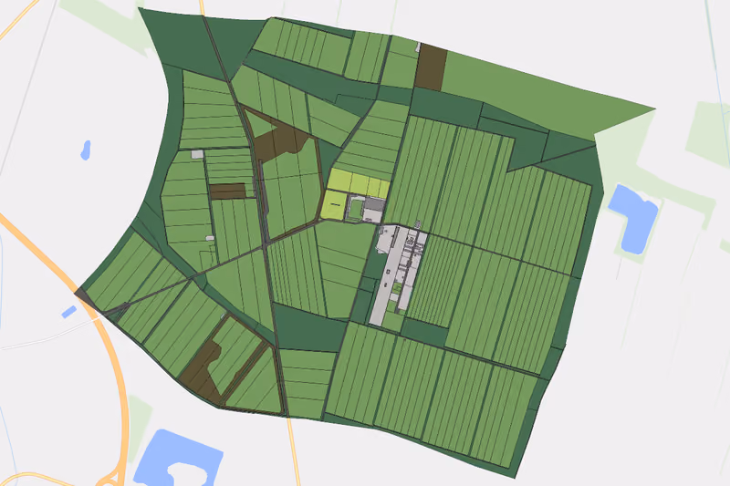 Kartenvorschau des Bodenverbrauchs der KG Reuhof