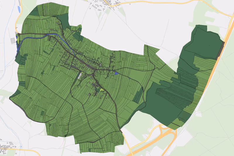 Kartenvorschau des Bodenverbrauchs der KG Riedenthal