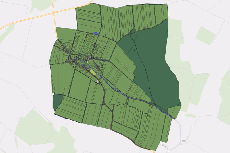 Kartenvorschau des Bodenverbrauchs der KG Streifing