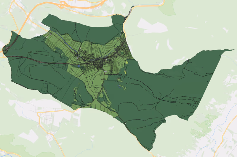 Kartenvorschau des Bodenverbrauchs der KG Gaaden