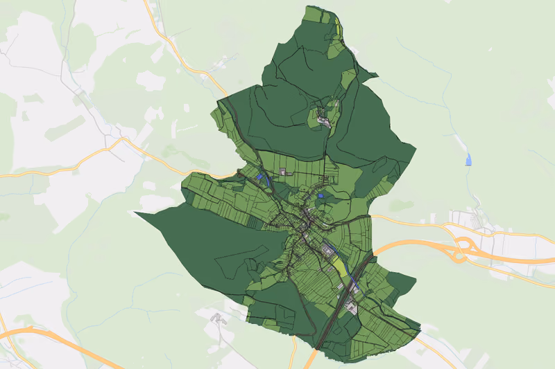 Kartenvorschau des Bodenverbrauchs der KG Sittendorf