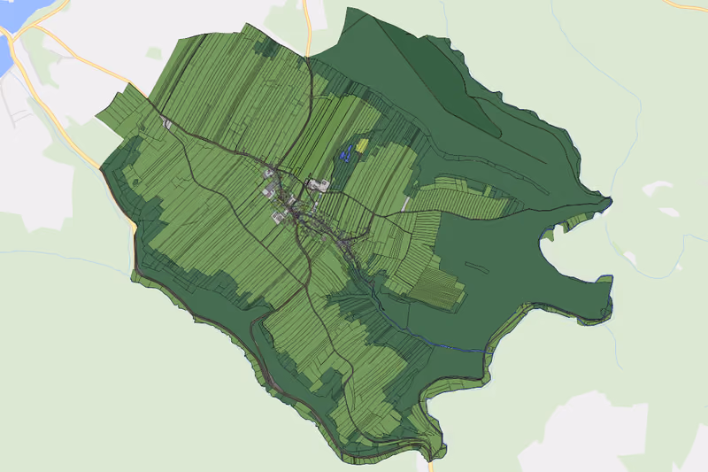 Kartenvorschau des Bodenverbrauchs der KG Mallersbach