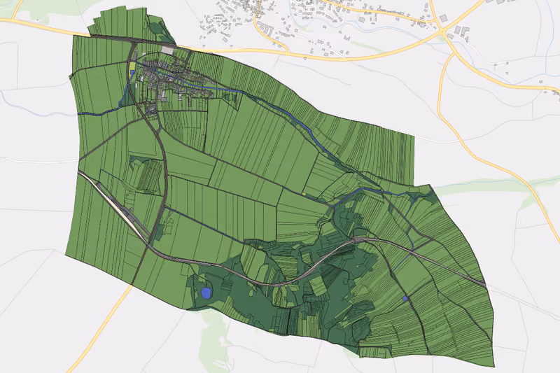 Kartenvorschau des Bodenverbrauchs der KG Großreipersdorf