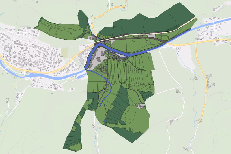 Kartenvorschau des Bodenverbrauchs der KG Kropfsdorf