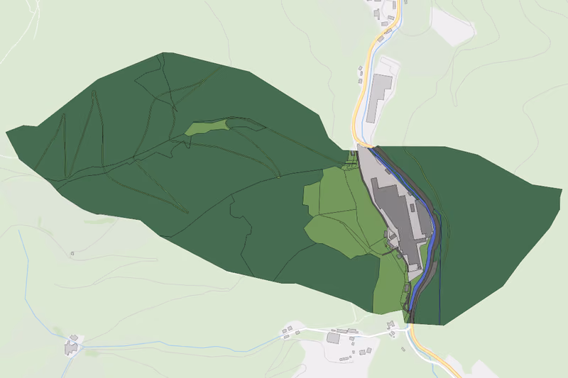 Kartenvorschau des Bodenverbrauchs der KG Landsthal