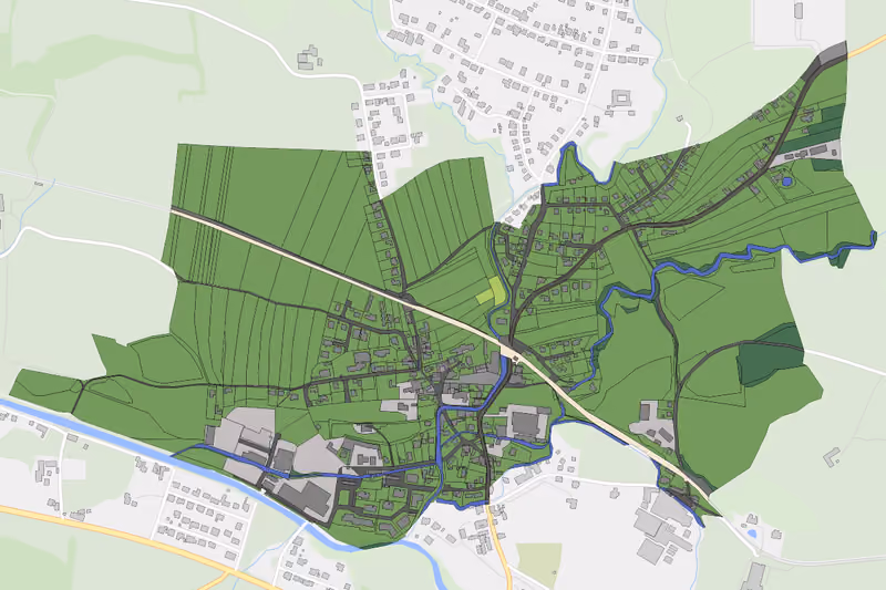 Kartenvorschau des Bodenverbrauchs der KG Unterrohrbach