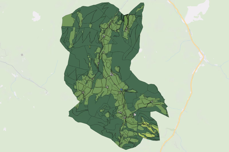 Kartenvorschau des Bodenverbrauchs der KG Schneidbach