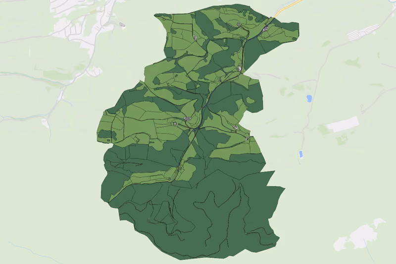 Kartenvorschau des Bodenverbrauchs der KG Steinbachthal