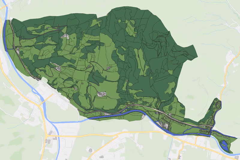 Kartenvorschau des Bodenverbrauchs der KG Steinwandleithen