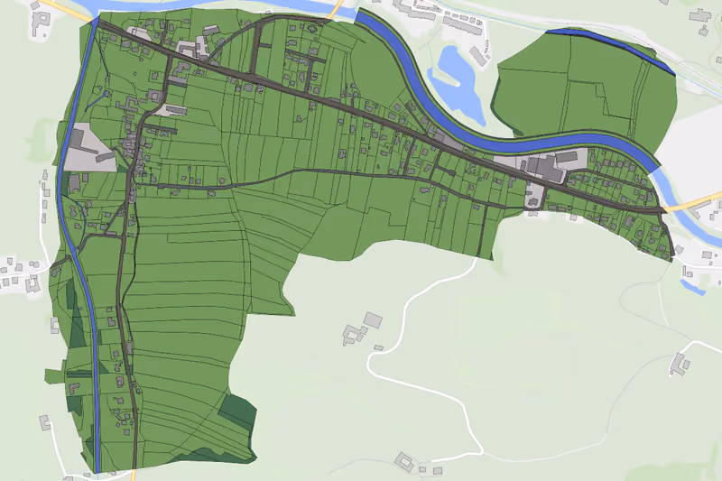 Kartenvorschau des Bodenverbrauchs der KG Wiesenfeld
