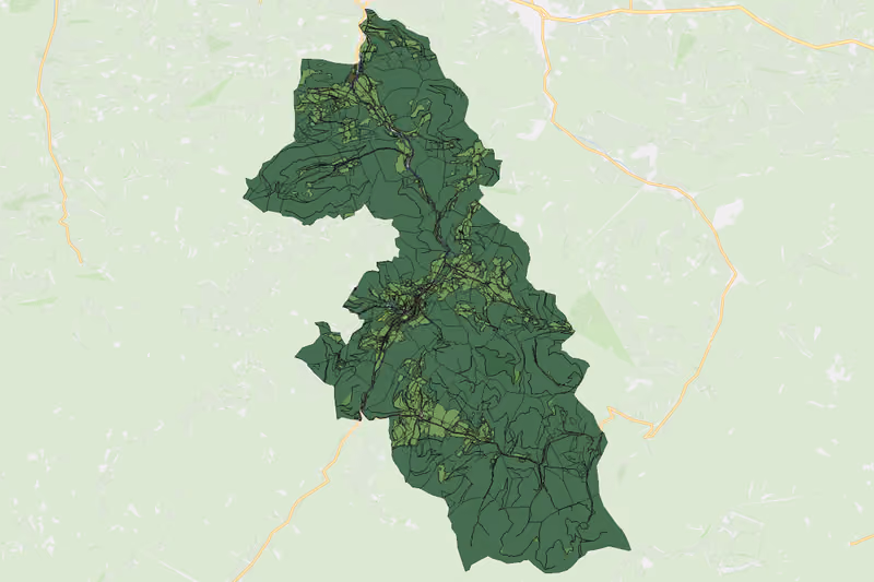 Kartenvorschau des Bodenverbrauchs der KG Kleinzell