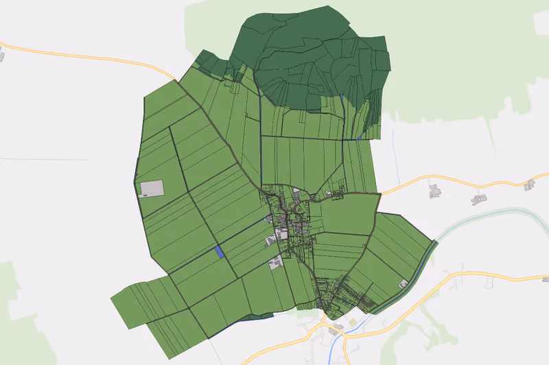Kartenvorschau des Bodenverbrauchs der KG Etzersdorf