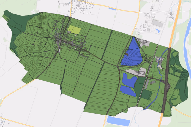 Kartenvorschau des Bodenverbrauchs der KG Getzersdorf