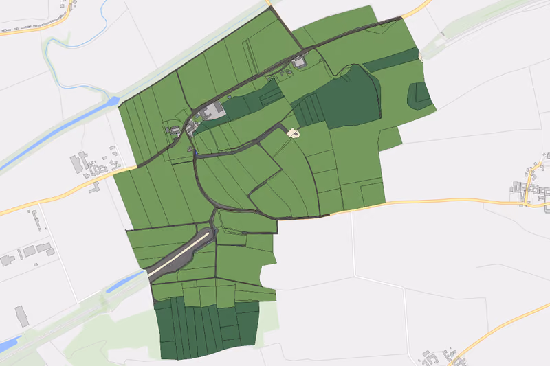 Kartenvorschau des Bodenverbrauchs der KG Grunddorf
