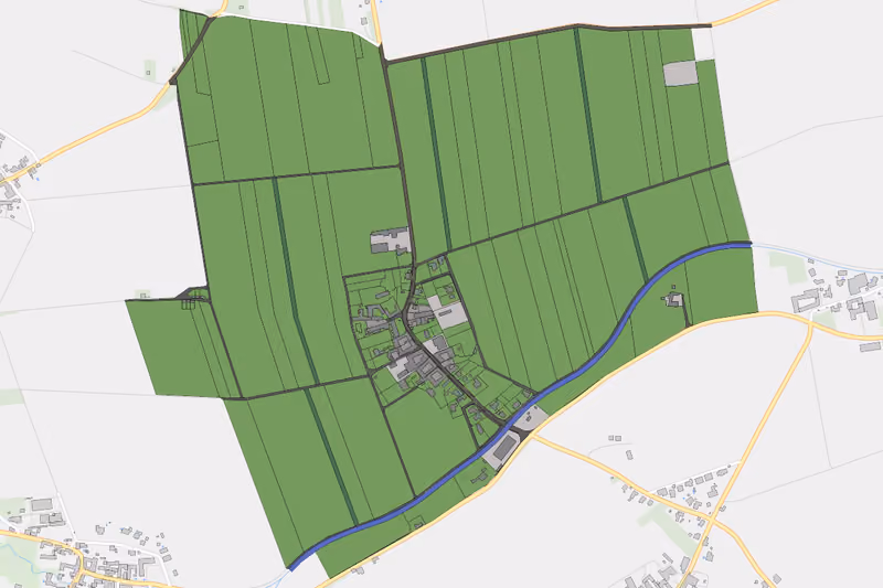 Kartenvorschau des Bodenverbrauchs der KG Grünz