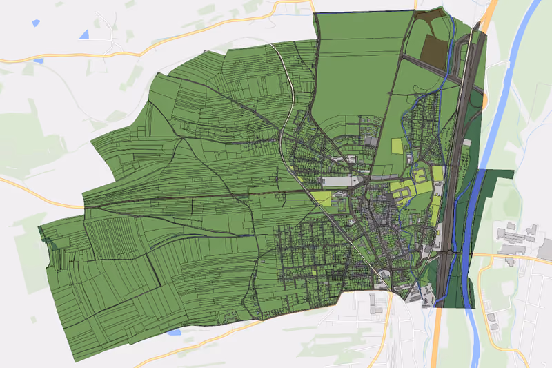 Kartenvorschau des Bodenverbrauchs der KG Herzogenburg