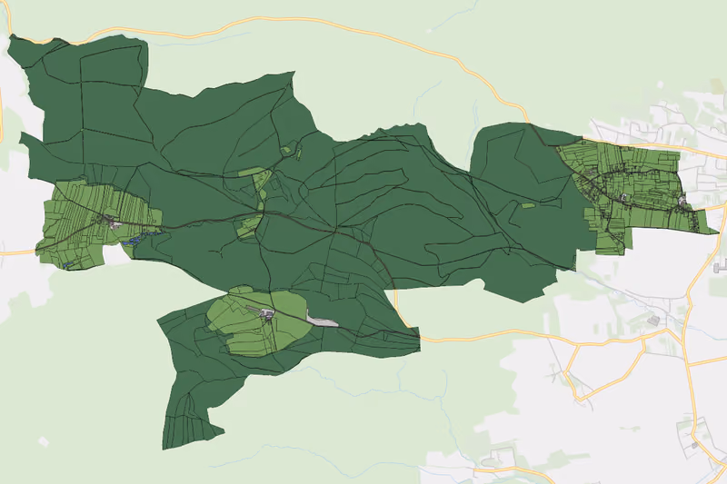 Kartenvorschau des Bodenverbrauchs der KG Landersdorf