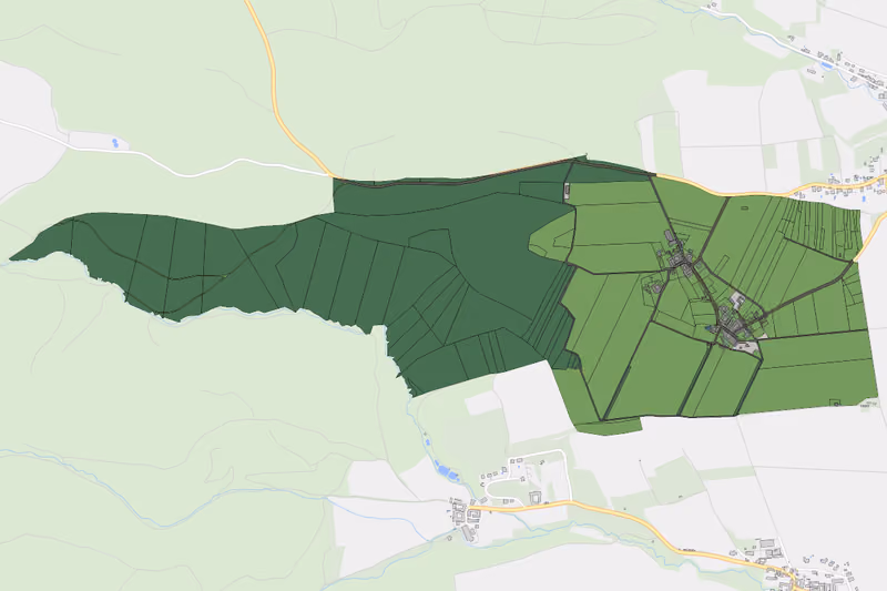 Kartenvorschau des Bodenverbrauchs der KG Ratzersdorf