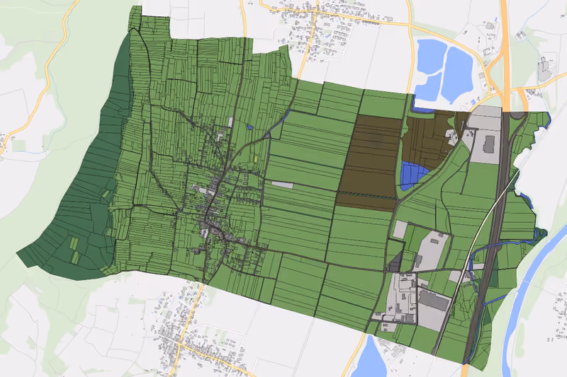 Kartenvorschau des Bodenverbrauchs der KG Reichersdorf