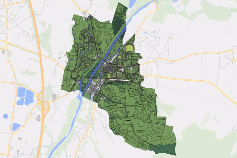 Kartenvorschau des Bodenverbrauchs der KG Traismauer