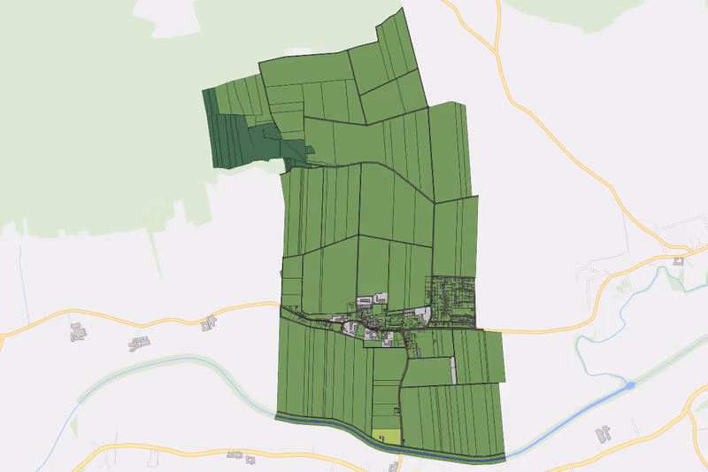 Kartenvorschau des Bodenverbrauchs der KG Weißenkirchen an der Perschling