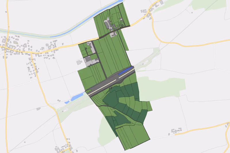 Kartenvorschau des Bodenverbrauchs der KG Wieselbruck