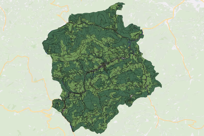 Kartenvorschau des Bodenverbrauchs der KG Frankenfels