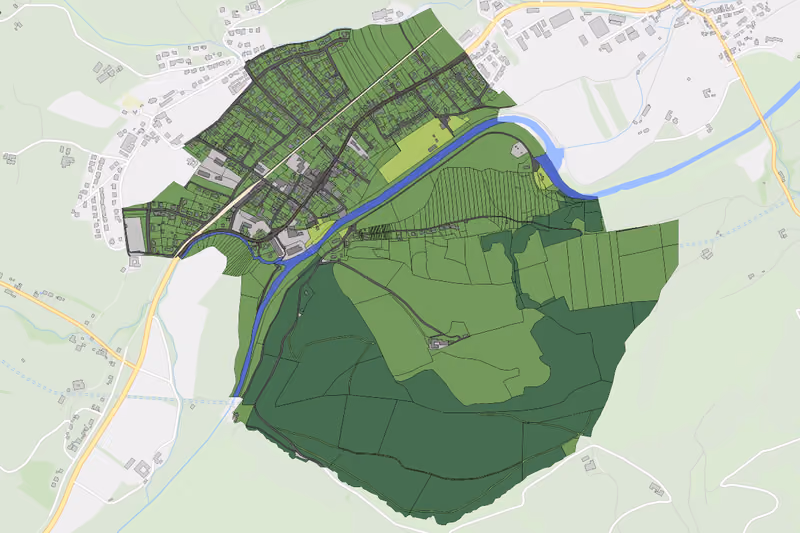 Kartenvorschau des Bodenverbrauchs der KG Hofstetten