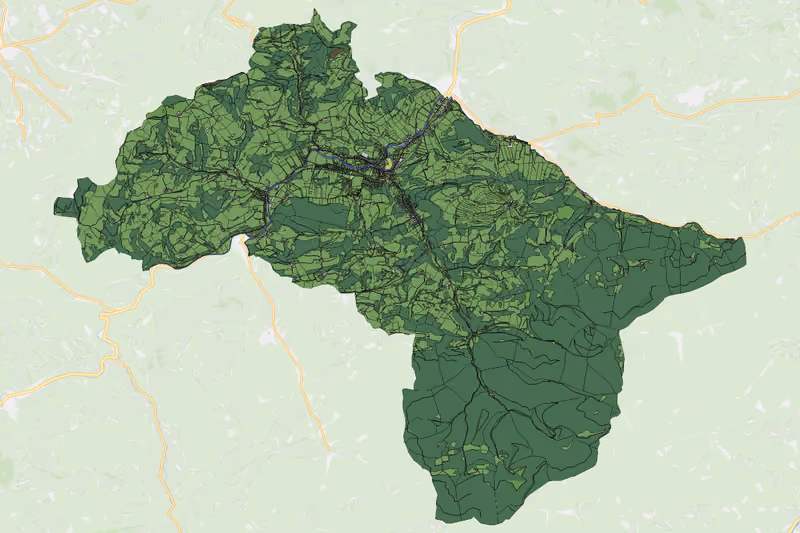 Kartenvorschau des Bodenverbrauchs der KG Kirchberg an der Pielach