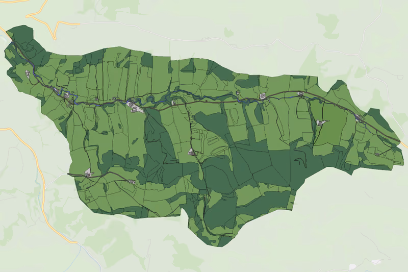 Kartenvorschau des Bodenverbrauchs der KG Plambach