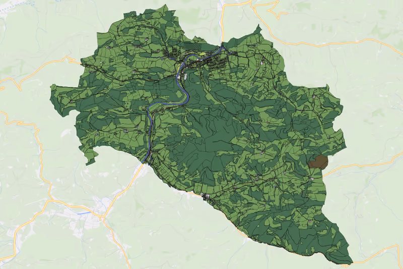 Kartenvorschau des Bodenverbrauchs der KG Rabenstein
