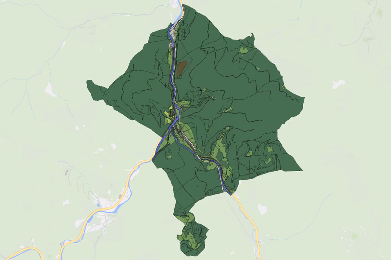 Kartenvorschau des Bodenverbrauchs der KG Außerfahrafeld