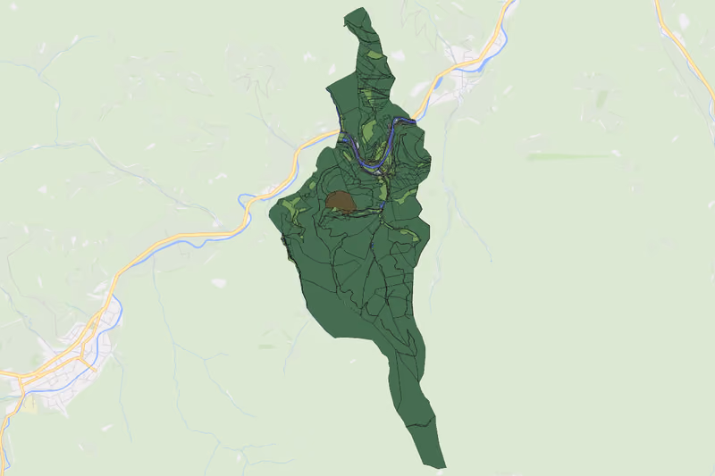 Kartenvorschau des Bodenverbrauchs der KG Moosbachrotte