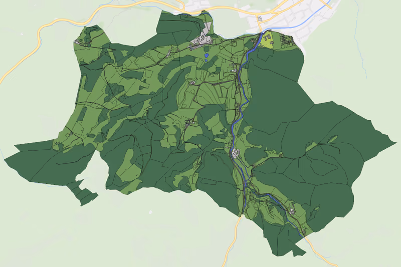 Kartenvorschau des Bodenverbrauchs der KG Schildbachrotte
