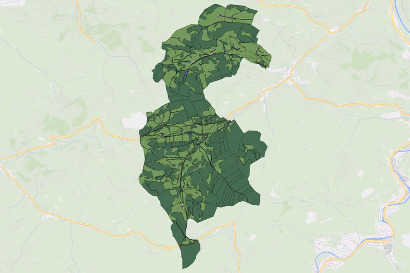 Kartenvorschau des Bodenverbrauchs der KG Wehrabach