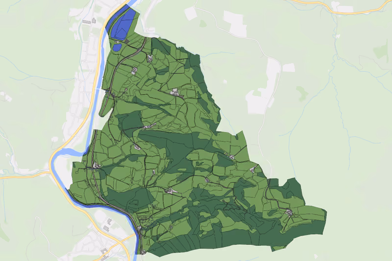 Kartenvorschau des Bodenverbrauchs der KG Altenburg