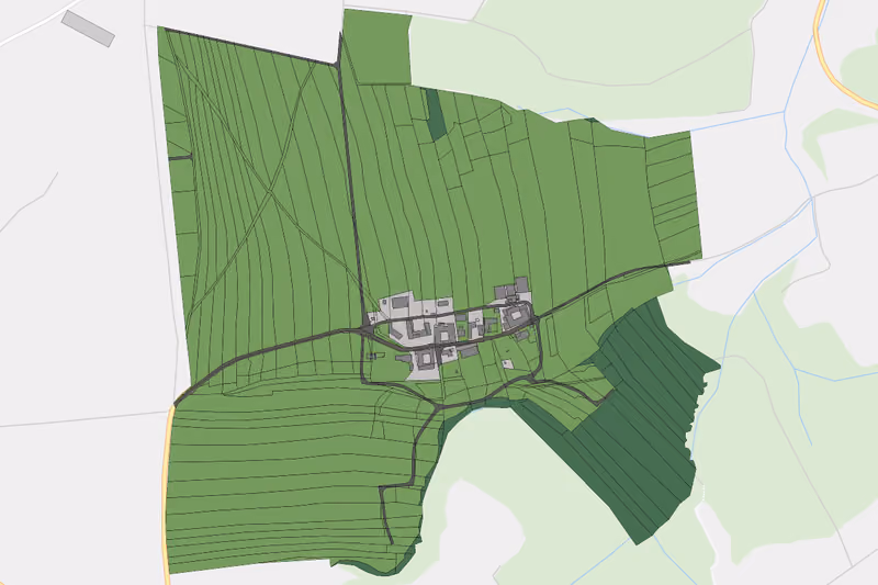 Kartenvorschau des Bodenverbrauchs der KG Blindorf