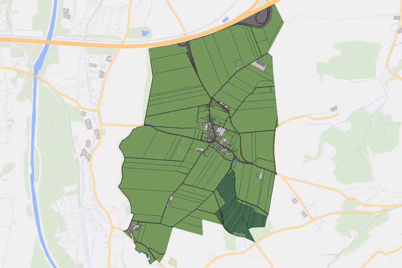 Kartenvorschau des Bodenverbrauchs der KG Brunn