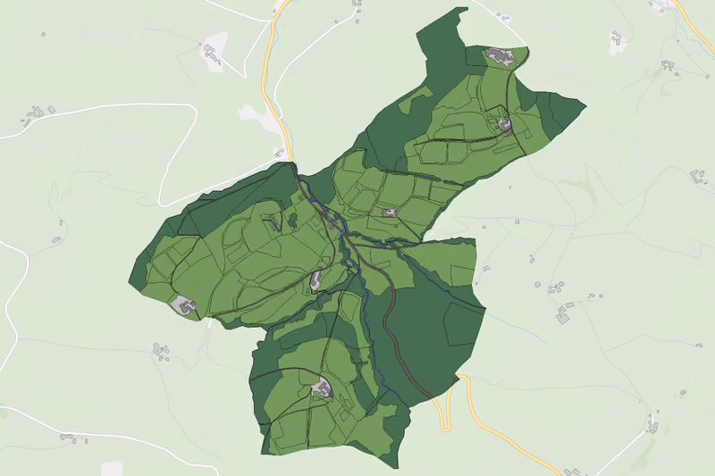 Kartenvorschau des Bodenverbrauchs der KG Buchbach
