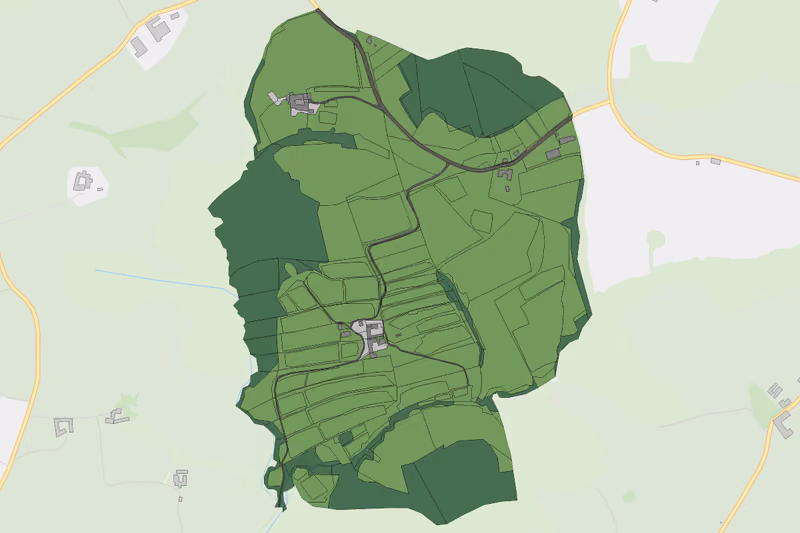 Kartenvorschau des Bodenverbrauchs der KG Damberg
